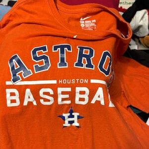 Nike Orange Astros Baseball Tee